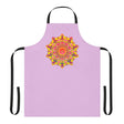 Lilac Mandala Apron - Hand - Drawn Art All Over Prints - Blululi