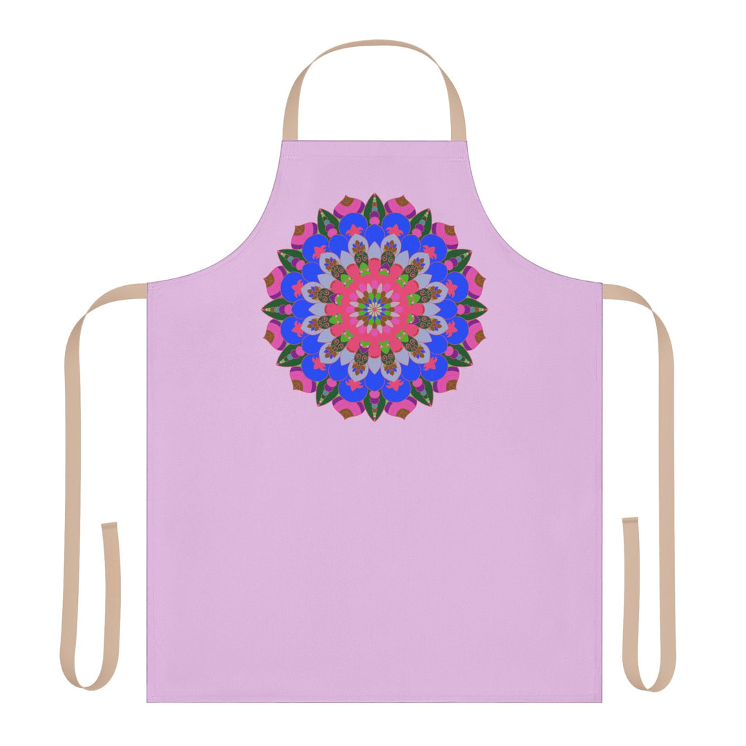 Lilac Mandala Apron - Hand Drawn Art All Over Prints - Blululi