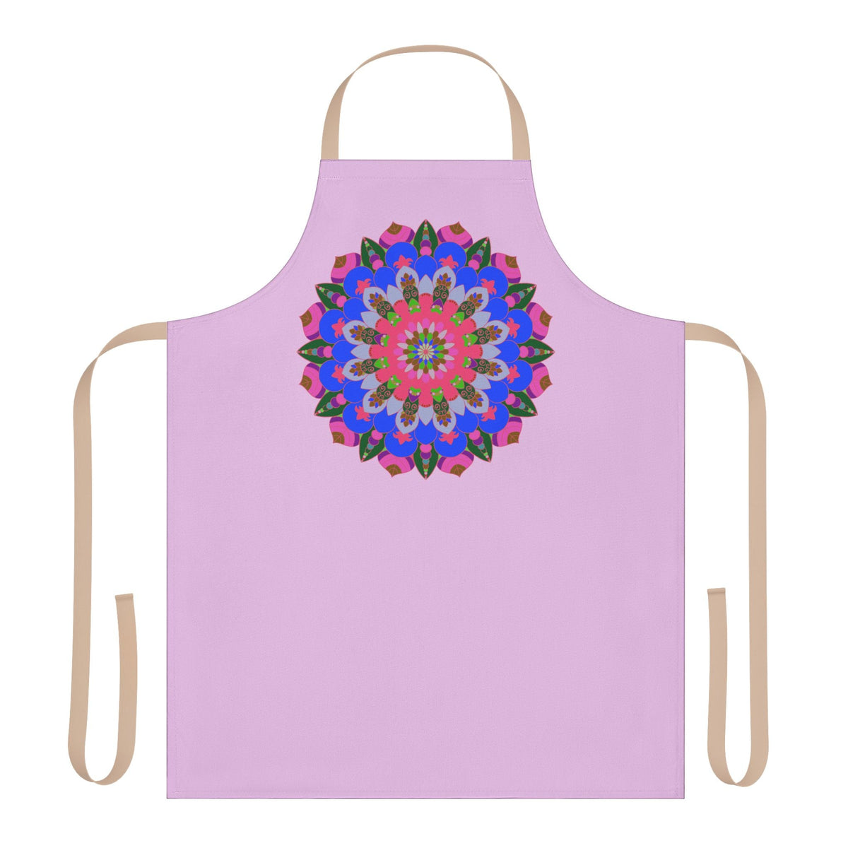 Lilac Mandala Apron - Hand Drawn Art All Over Prints - Blululi