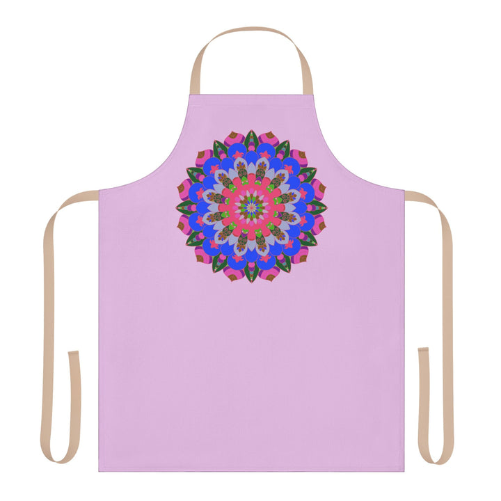 Lilac Mandala Apron - Hand Drawn Art All Over Prints - Blululi