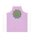 Lilac Mandala Apron - Hand - Drawn Art All Over Prints - Blululi