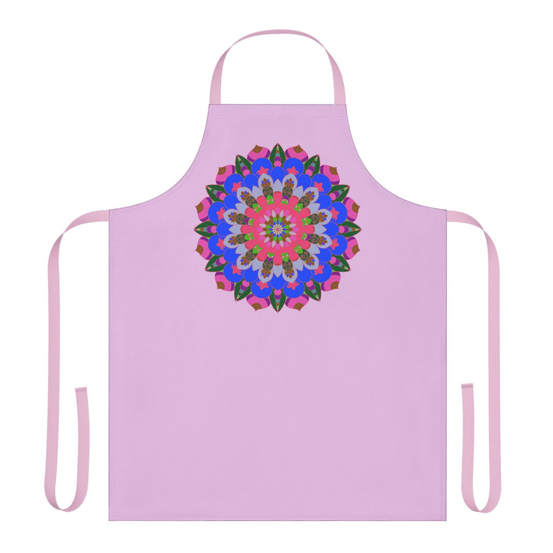 Lilac Mandala Apron - Hand Drawn Art All Over Prints - Blululi