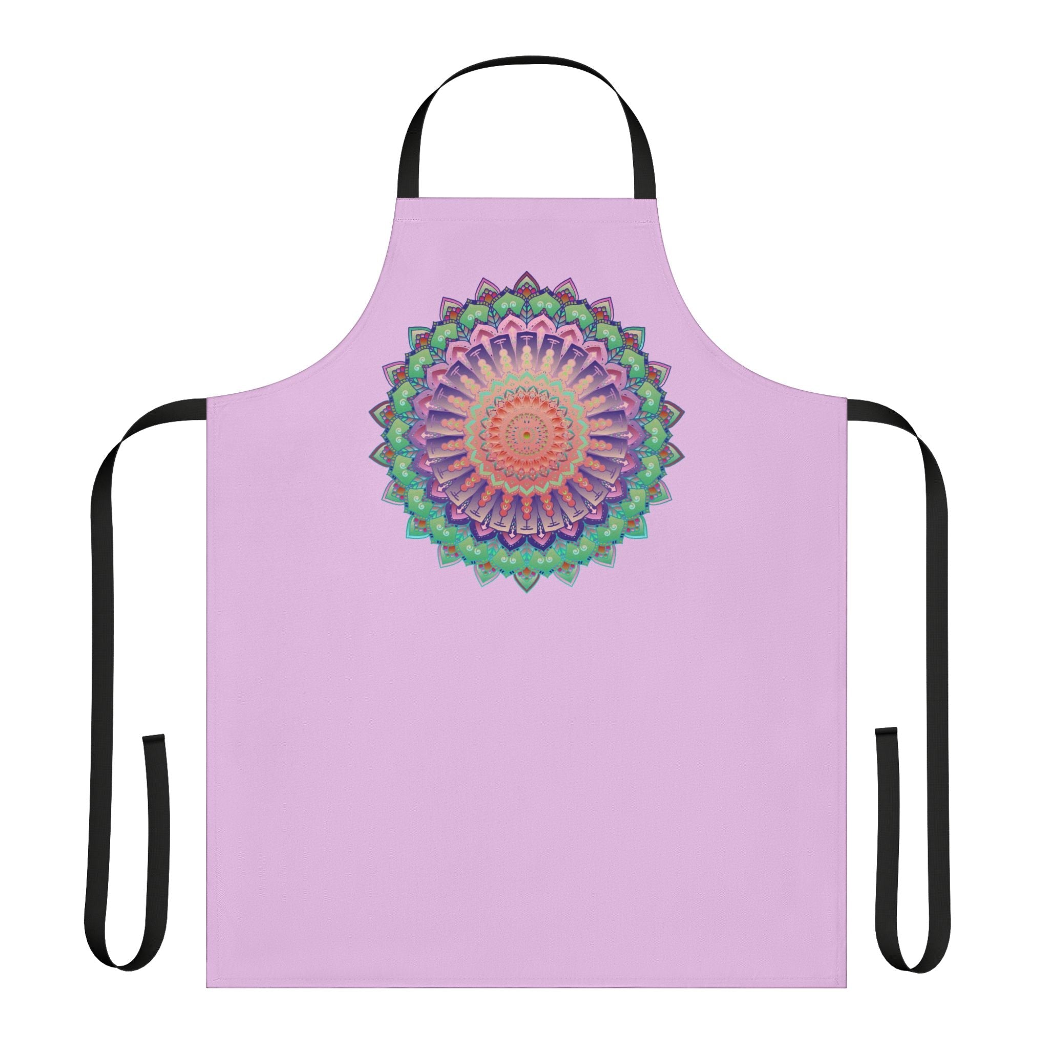 Lilac Mandala Apron - Hand Drawn Art All Over Prints - Blululi