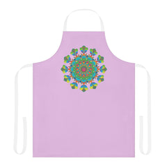 Lilac Mandala Apron - Hand Drawn Art All Over Prints - Blululi