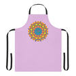 Lilac Mandala Apron - Hand Drawn Art All Over Prints - Blululi