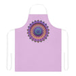 Lilac Mandala Apron - Hand - Drawn Art All Over Prints - Blululi