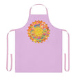 Lilac Mandala Apron - Hand - Drawn Art All Over Prints - Blululi