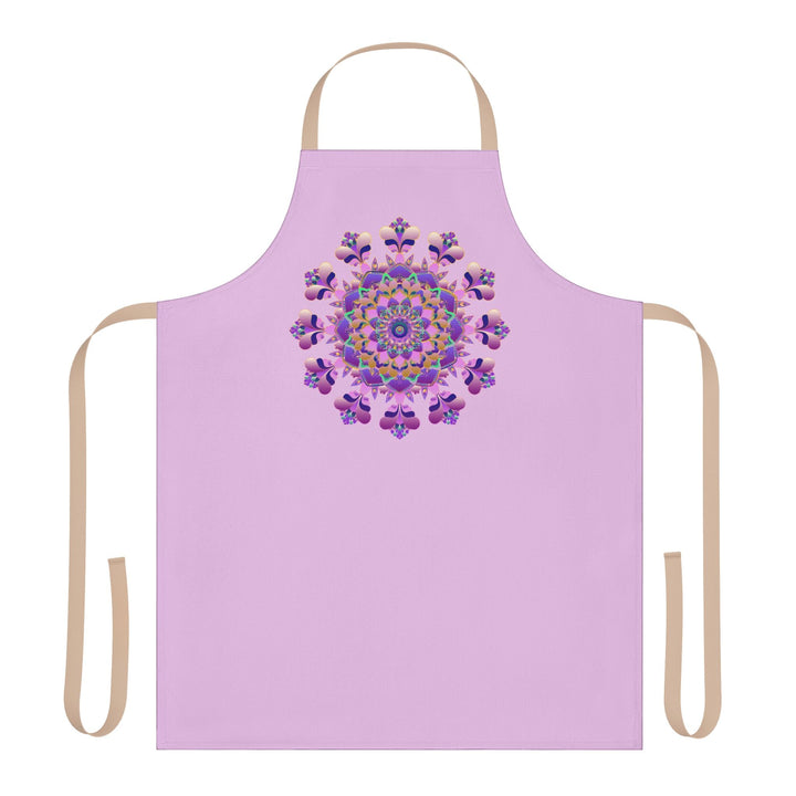 Lilac Mandala Apron - Hand Drawn Art All Over Prints - Blululi