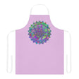 Lilac Mandala Apron - Hand Drawn Art All Over Prints - Blululi