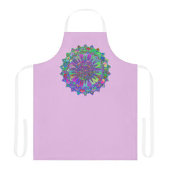 Lilac Mandala Apron - Hand Drawn Art All Over Prints - Blululi