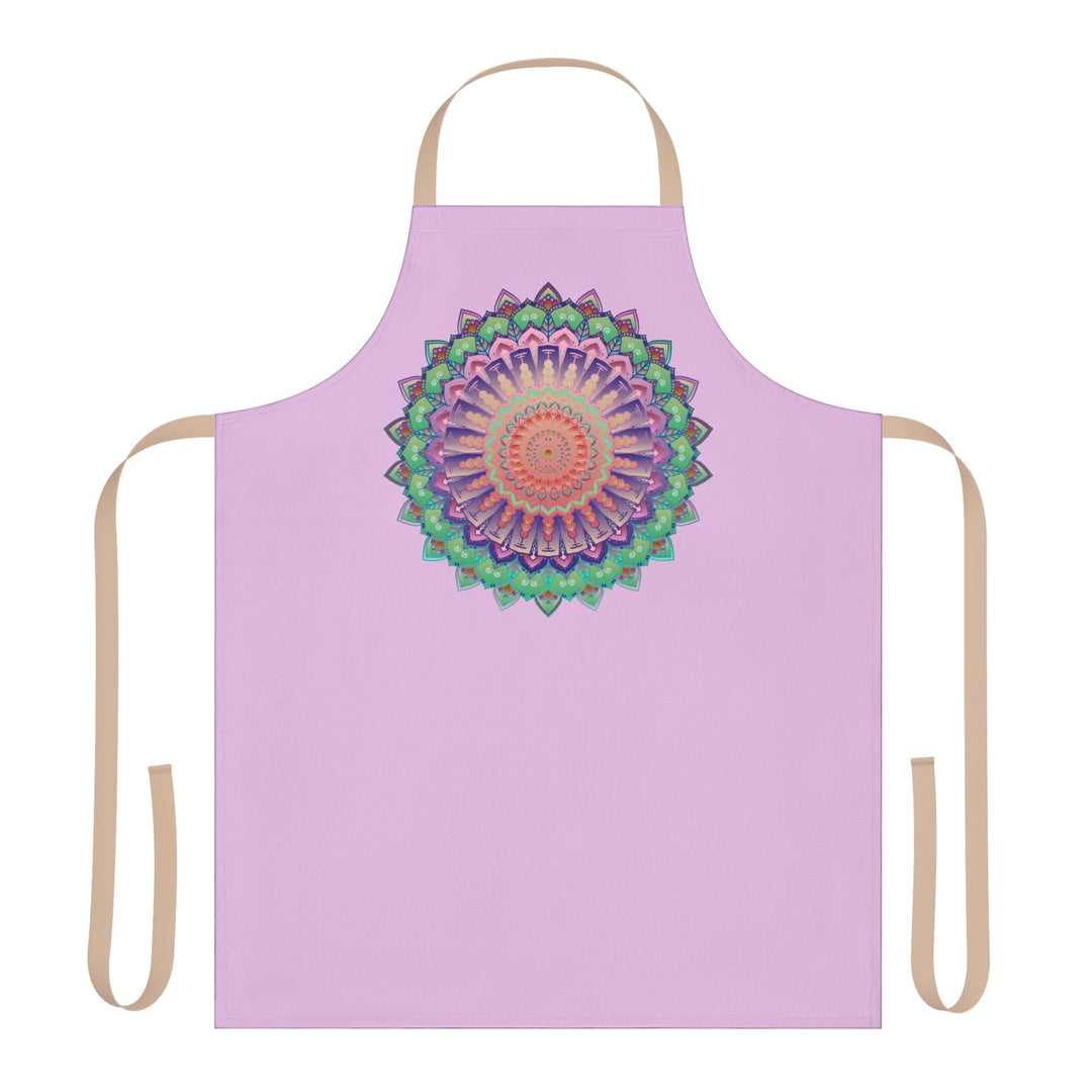 Lilac Mandala Apron - Hand Drawn Art All Over Prints - Blululi