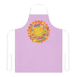 Lilac Mandala Apron - Hand - Drawn Art All Over Prints - Blululi