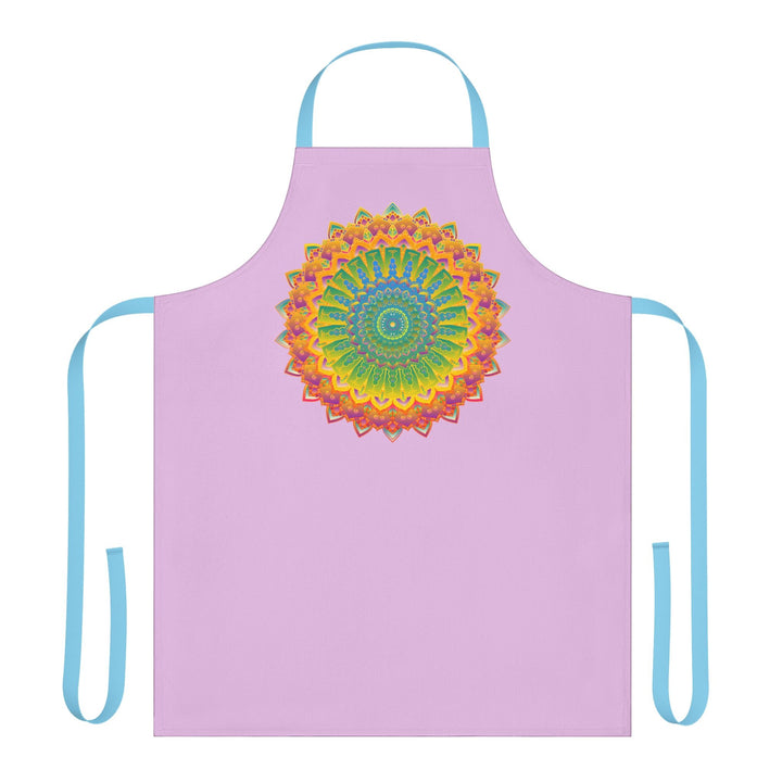 Lilac Mandala Apron - Hand Drawn Art All Over Prints - Blululi