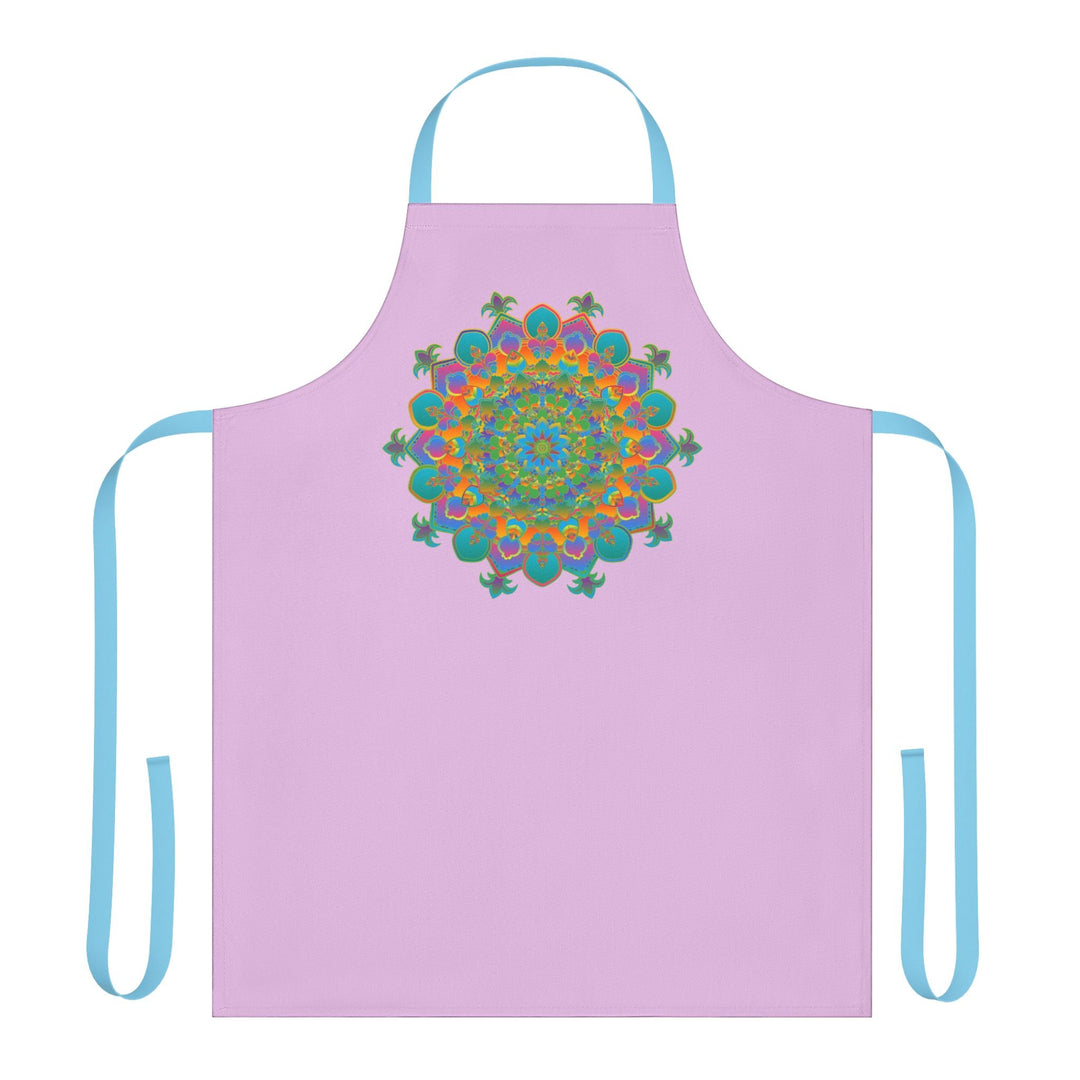 Lilac Mandala Apron - Hand - Drawn Art All Over Prints - Blululi