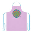 Lilac Mandala Apron - Hand - Drawn Art All Over Prints - Blululi