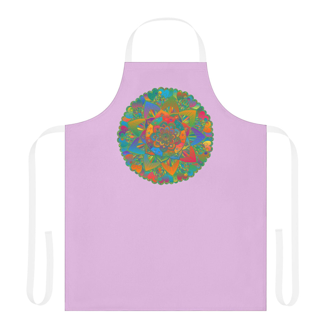 Lilac Mandala Apron - Hand Drawn Art All Over Prints - Blululi