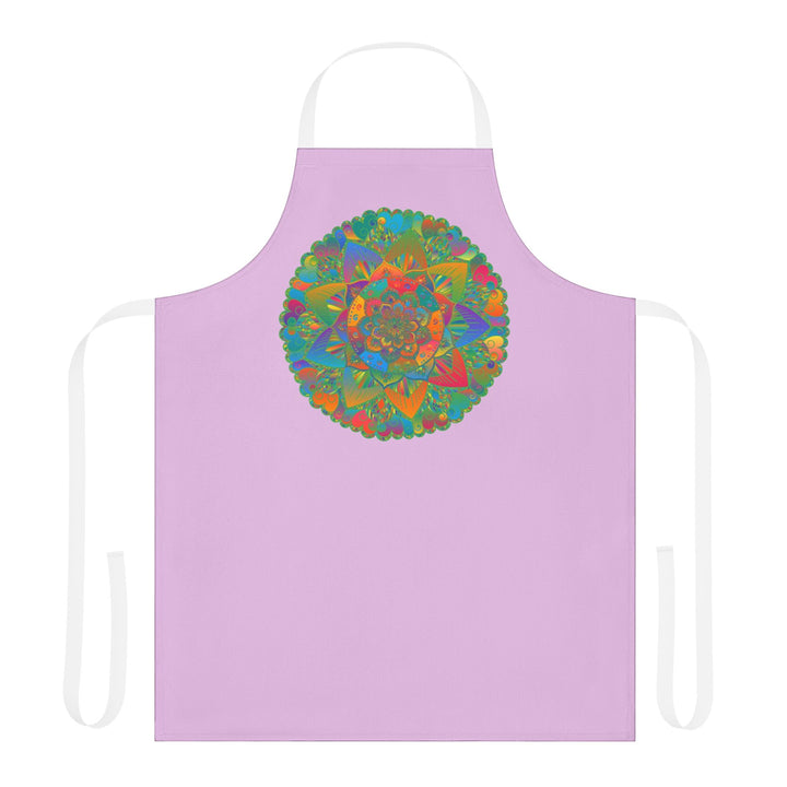 Lilac Mandala Apron - Hand Drawn Art All Over Prints - Blululi