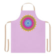Lilac Mandala Apron - Hand Drawn Art All Over Prints - Blululi