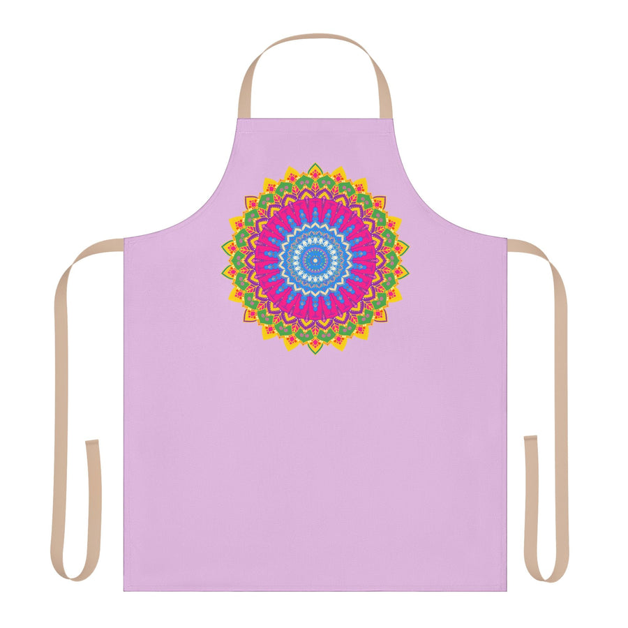 Lilac Mandala Apron - Hand Drawn Art All Over Prints - Blululi