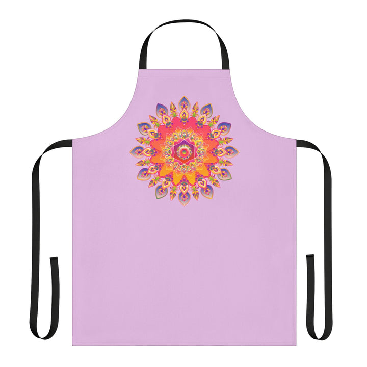 Lilac Mandala Apron - Hand Drawn Art All Over Prints - Blululi