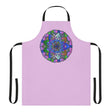 Lilac Mandala Apron - Hand Drawn Art All Over Prints - Blululi