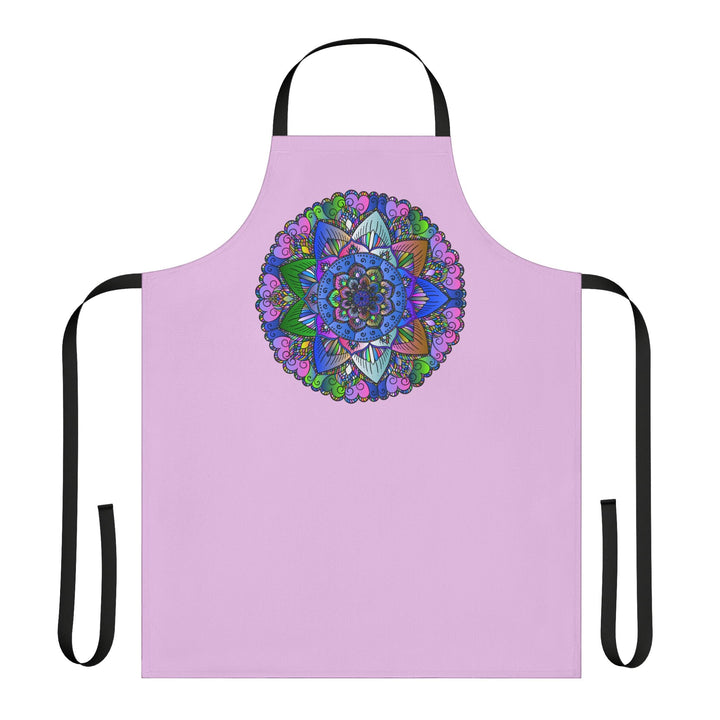 Lilac Mandala Apron - Hand Drawn Art All Over Prints - Blululi