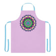 Lilac Mandala Apron - Hand Drawn Art All Over Prints - Blululi