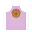 Lilac Mandala Apron - Hand Drawn Art All Over Prints - Blululi