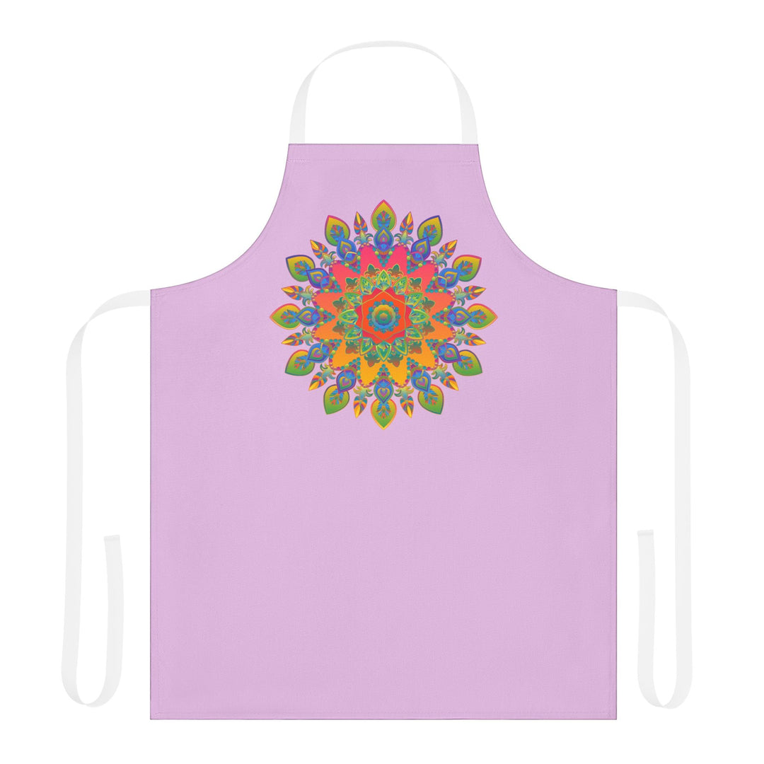 Lilac Mandala Apron - Hand Drawn Art All Over Prints - Blululi