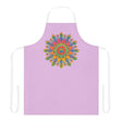 Lilac Mandala Apron - Hand Drawn Art All Over Prints - Blululi