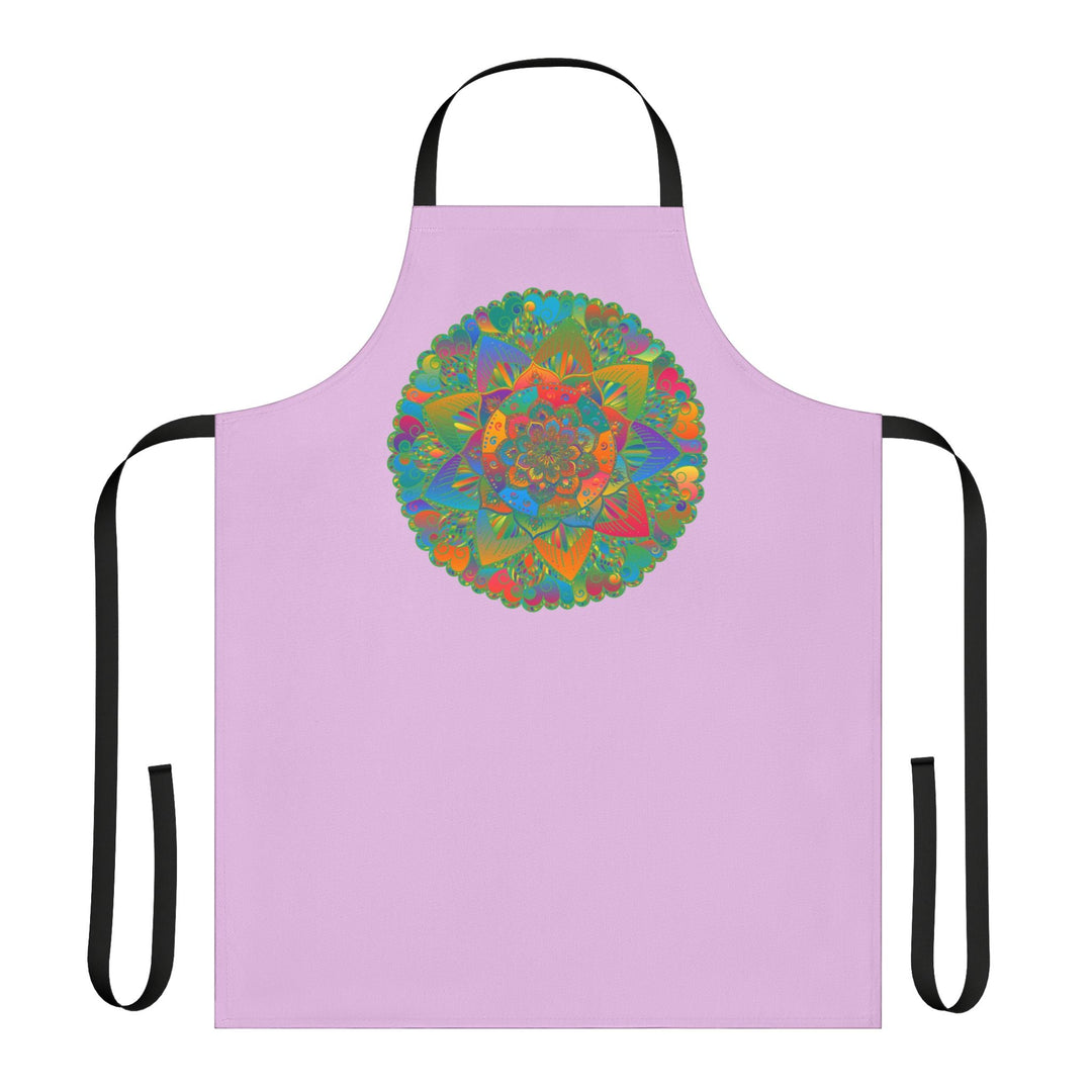 Lilac Mandala Apron - Hand Drawn Art All Over Prints - Blululi