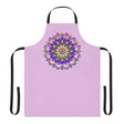 Lilac Mandala Apron - Hand - Drawn Art All Over Prints - Blululi