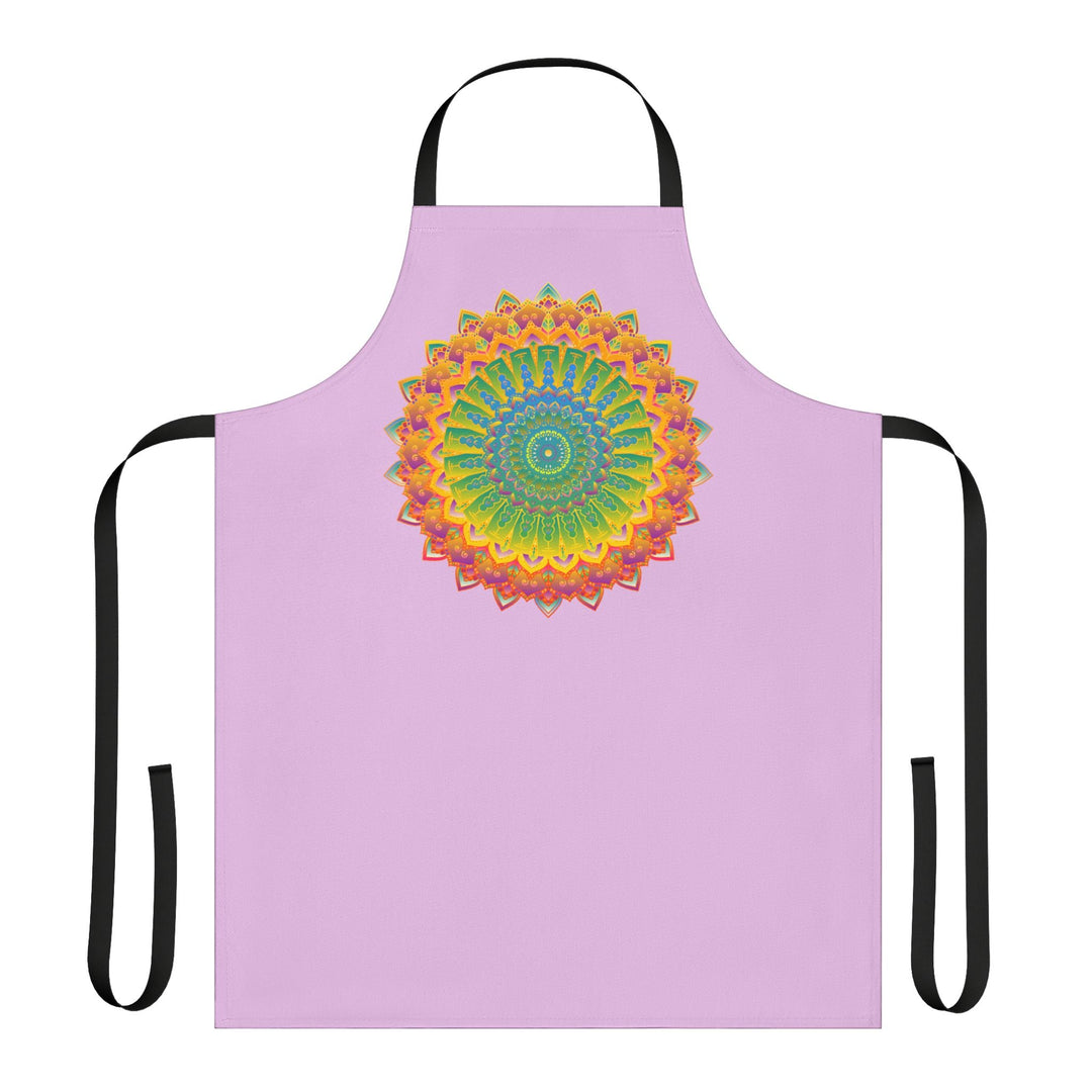 Lilac Mandala Apron - Hand Drawn Art All Over Prints - Blululi