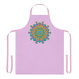 Lilac Mandala Apron - Hand - Drawn Art All Over Prints - Blululi