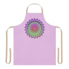 Lilac Mandala Apron - Hand - Drawn Art All Over Prints - Blululi