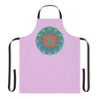 Lilac Mandala Apron - Hand Drawn Art All Over Prints - Blululi