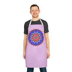 Lilac Mandala Apron - Hand Drawn Art All Over Prints - Blululi