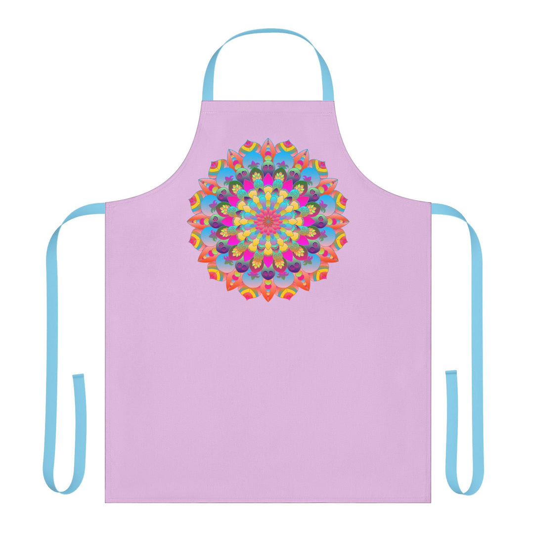 Lilac Mandala Apron - Hand Drawn Art All Over Prints - Blululi