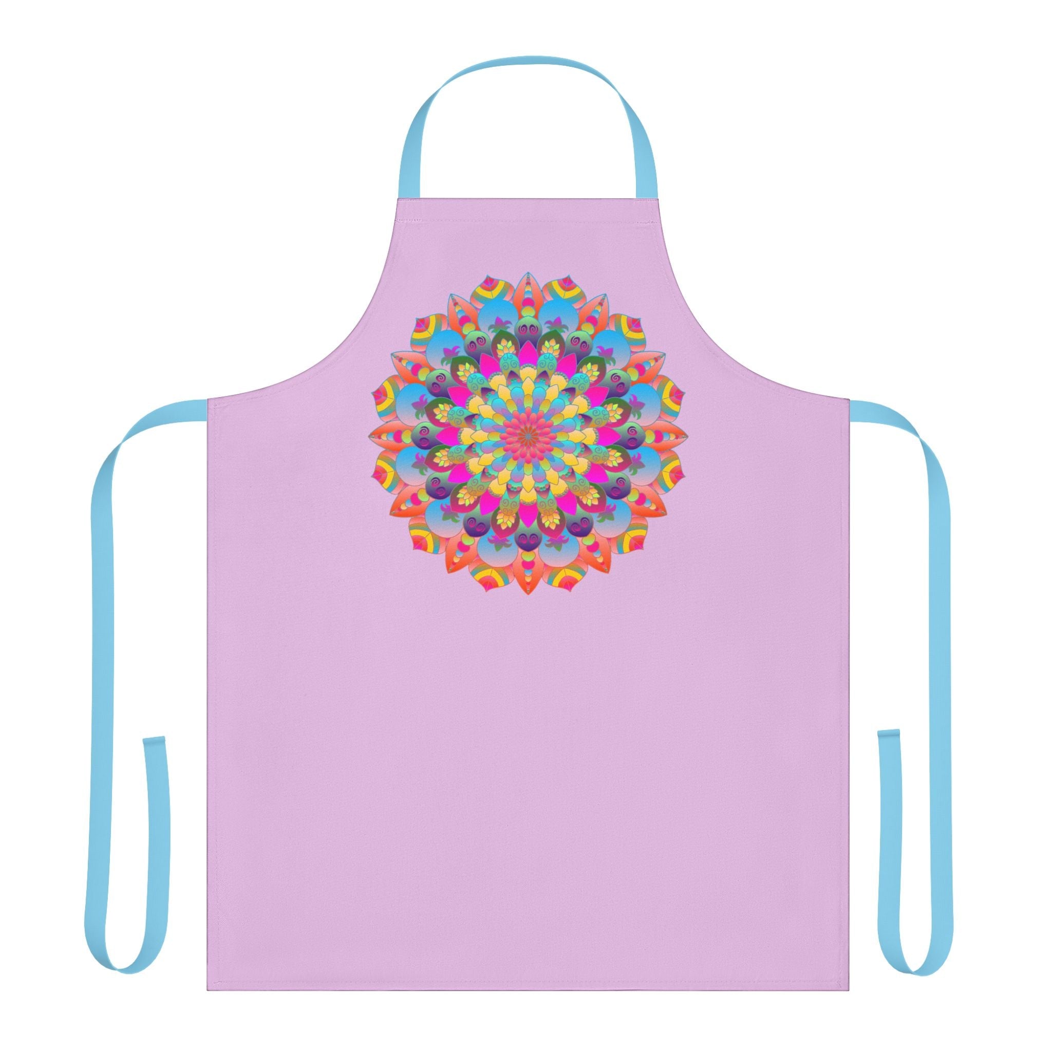 Lilac Mandala Apron - Hand Drawn Art All Over Prints - Blululi