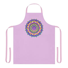 Lilac Mandala Apron - Hand Drawn Art All Over Prints - Blululi