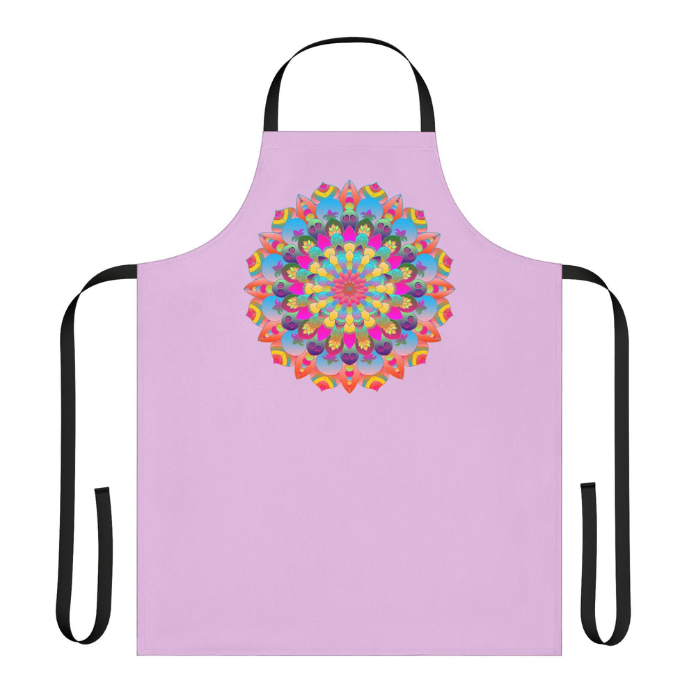 Lilac Mandala Apron - Hand Drawn Art All Over Prints - Blululi