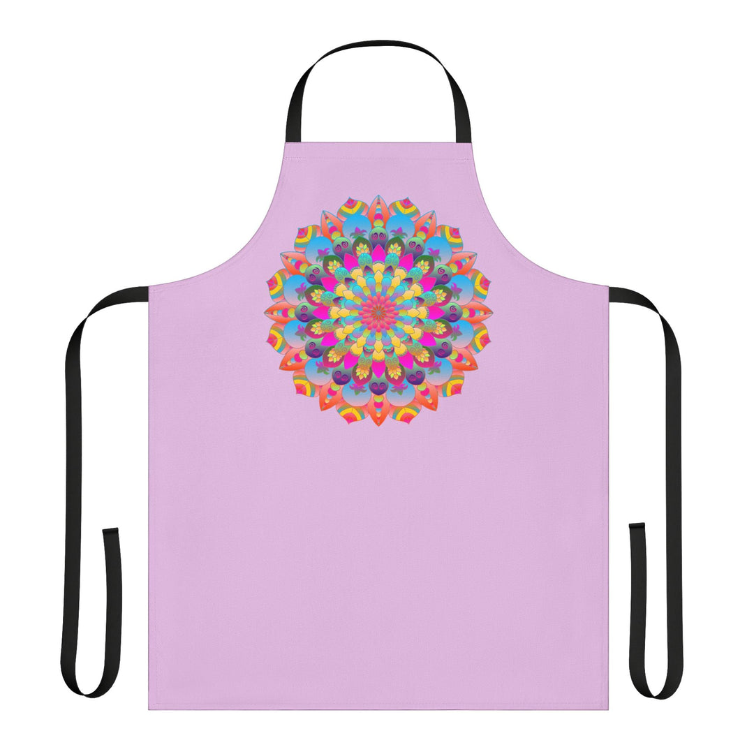 Lilac Mandala Apron - Hand Drawn Art All Over Prints - Blululi