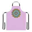 Lilac Mandala Apron - Hand Drawn Art All Over Prints - Blululi