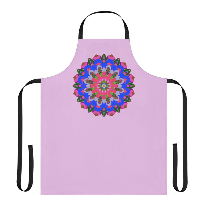 Lilac Mandala Apron - Hand Drawn Art All Over Prints - Blululi