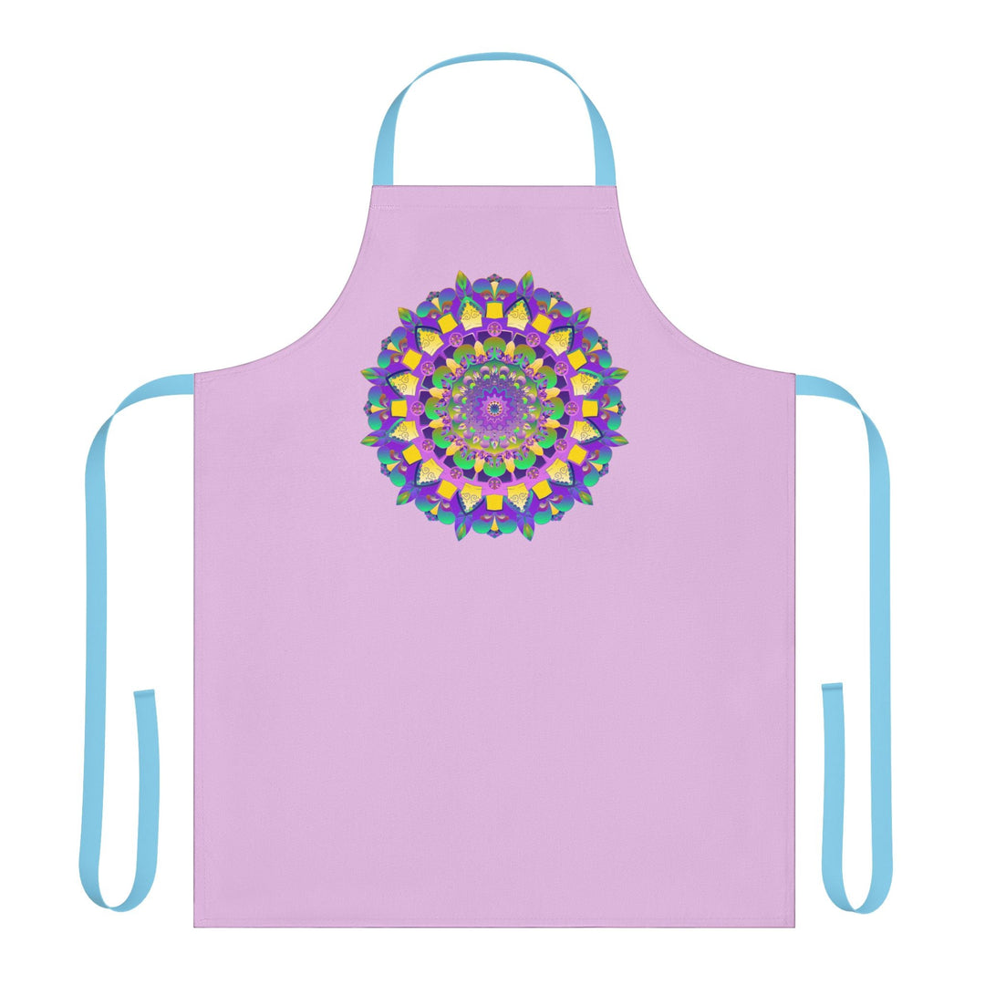 Lilac Mandala Apron - Hand Drawn Art All Over Prints - Blululi