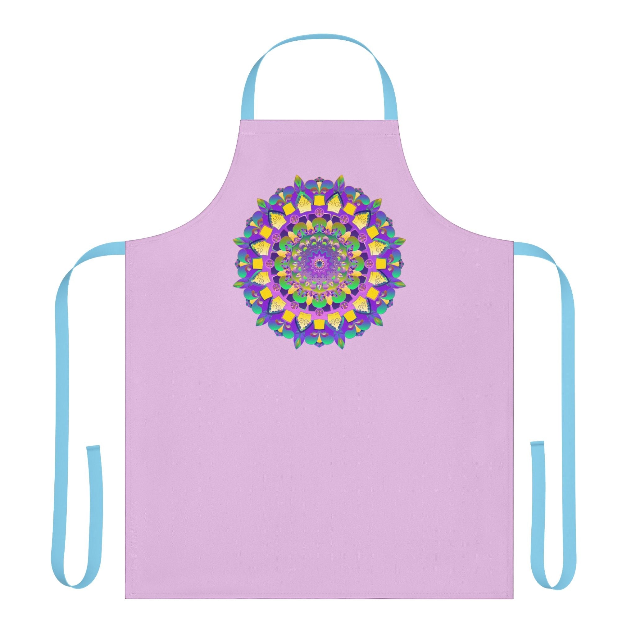 Lilac Mandala Apron - Hand Drawn Art All Over Prints - Blululi