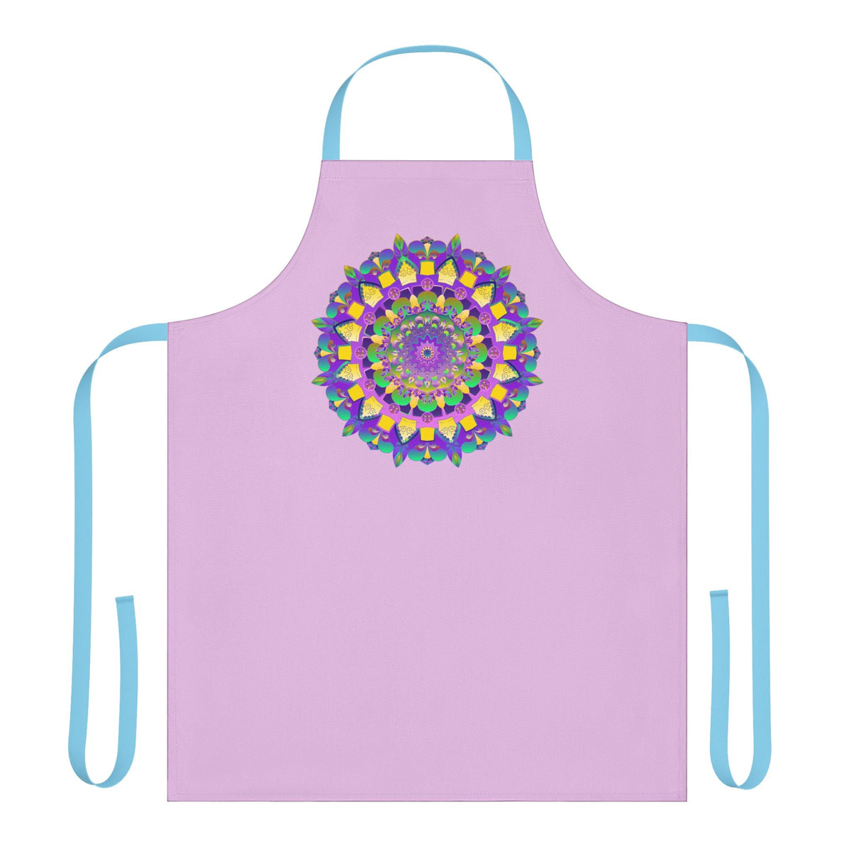Lilac Mandala Apron - Hand Drawn Art All Over Prints - Blululi