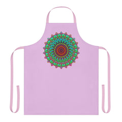 Lilac Mandala Apron - Hand Drawn Art All Over Prints - Blululi