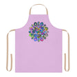 Lilac Mandala Apron - Hand Drawn Art All Over Prints - Blululi