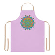 Lilac Mandala Apron - Hand - Drawn Art All Over Prints - Blululi